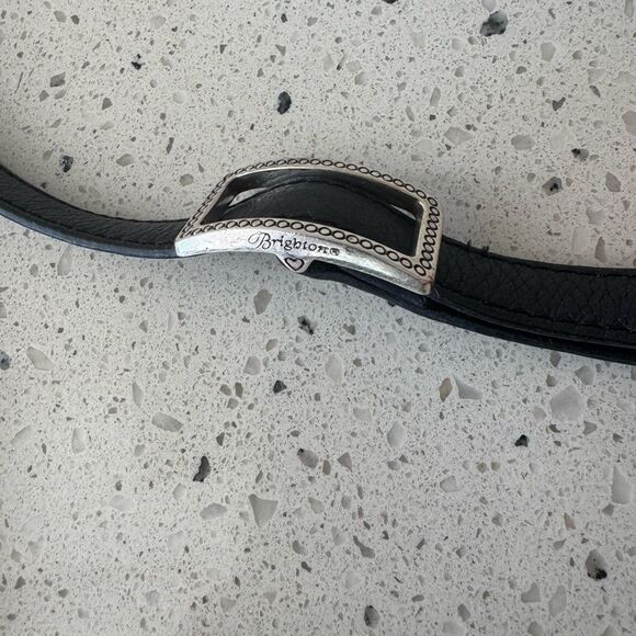 Brighton Black & Gray Soft Leather Shoulder Bag Crossbody Zipper Closure Casual - Picture 12 of 14